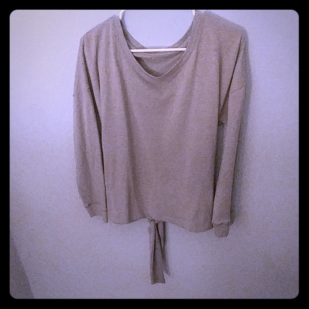 New York and Company Sweatshirt Top with Back Tie